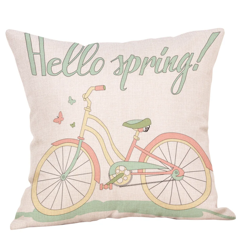 

18” Spring Flower Pillow Case Square Cover Sofa Waist Cushion Covers Home Decor New Arrival Dropshipping