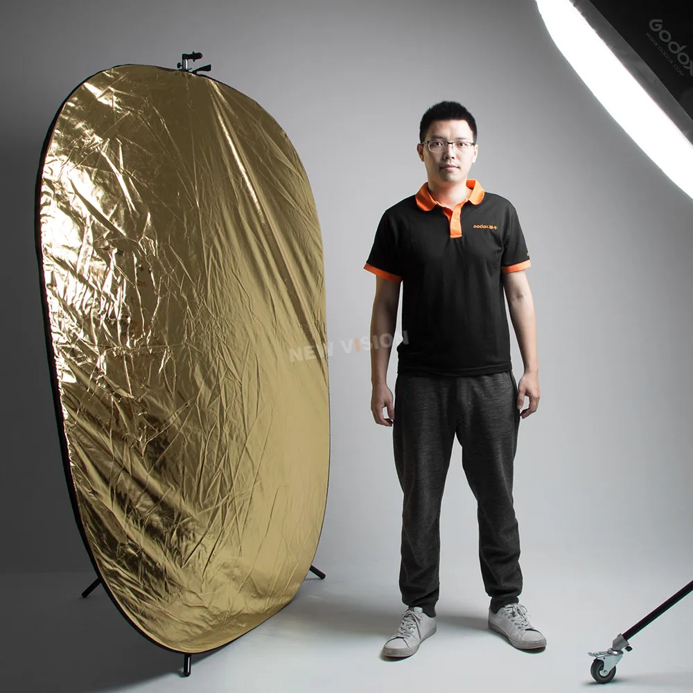 Портативный складной Круглый отражатель для фотостудии Godox 150x200 см 5 в 1 59x79