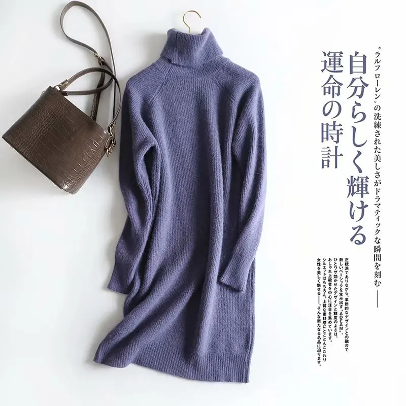 noir Robes Cachemire Chandails Roulé Femmes coffee Femme bleu Pulls Dames Beige Col Tricoté En Jeunes Jumper Tricot Lâche CXZ4qSgwqn