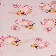 FYS9 1 метр Вишневый зонтик кролик Gambiered Guangdong Марлевое японское платье Ципао Cheongsam ткань багажные аксессуары