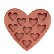 DIY handmade soap mold 10 hearts shape ice lattice mold chocolate soap silicone molds giant head style silicone 9 lattice ice mold grey