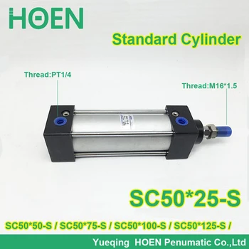 

SC50*25-S 50mm bore SC50-25 standard single rod double action pneumatic cylinder SC SU series SC50*50-S SC50*75-S SC50*100-S