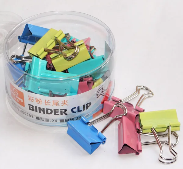

10pcs Office Supplies Micro Size Binder Clips,Multiple Colors Binder Clips