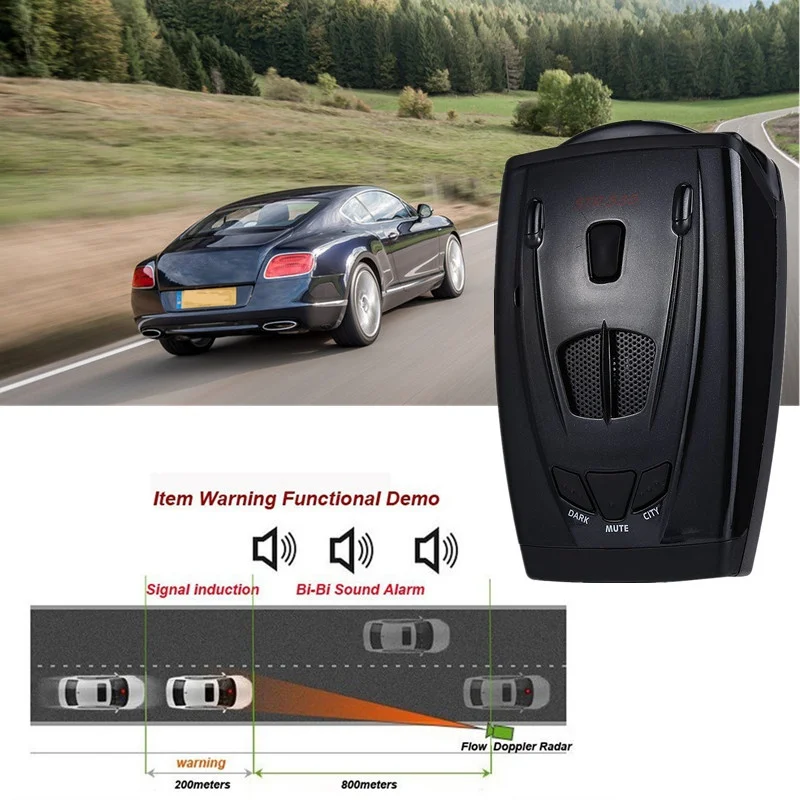 

New Russian/English Car-Detector STR535 Anti Radar Car Radar Detector Laser Radar Detector Voice Alarm System 29