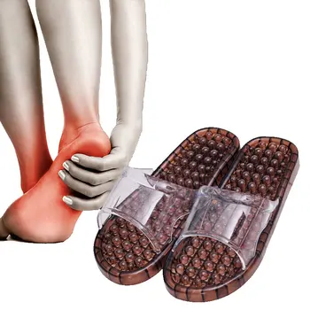 

Summer Bathroom Foot Massage Slippers Beach Acupoint Pedicure Anti-skid Plastic Lovers Sandals Shiatsu Acupressure Shoes