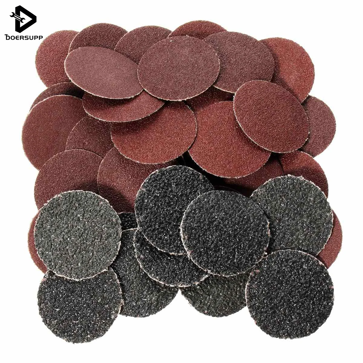 New Arrival 40Pcs/set 24+60+80+120Grit 2 Inch Roll Lock Sanding Discs R