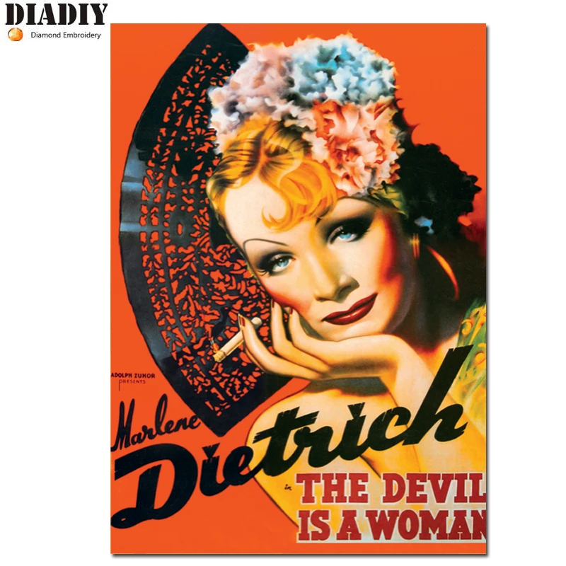Алмазная 5D Вышивка сделай сам Marlene Dietrich алмазная живопись вышивка крестиком