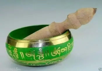 

Tibetan green Buddhism Cuprum Singing Bowl 80mm