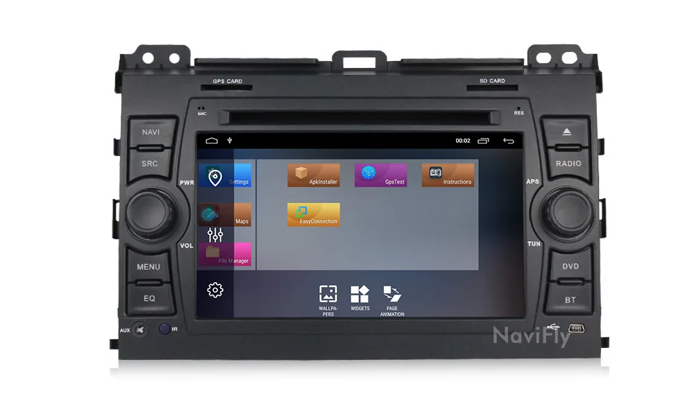 Excellent 2din 2+32G Android 9.1 Car dvd radio aduio player GPS Navigation for Toyota Land Cruiser Prado 120 2003-2009 WIFI RDS FM USB SD 13