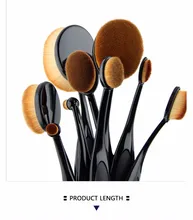 Beginne New 10pcs/set Tooth Brush Shape Oval Makeup Brush Set MULTIPURPOSE Professional Foundation Powder Brush Kits with Box