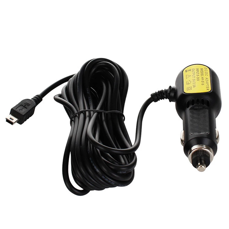 Изогнутое автомобильное зарядное устройство mini USB с 2 портами для автомобильного