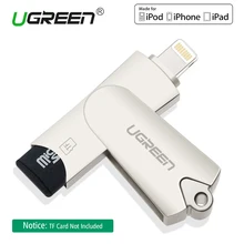 Ugreen MFi Lightning Micro SD/TF OTG Card Reader USB 2.0 Memory Mini Cardreader for iPhone 6/6s 7Plus iPod iPad OTG Card Reader