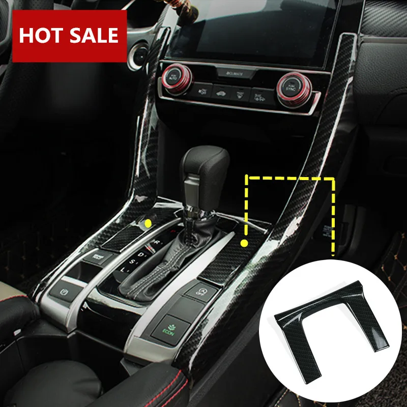 Buy ABS Carbon Fiber Style Gear Shift Box Panel Cover