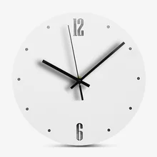 Простые европейские деревянные настенные часы современный дизайн бесшумные арабские цифры декоративные часы Гостиная Подвесные настенные часы домашний декор