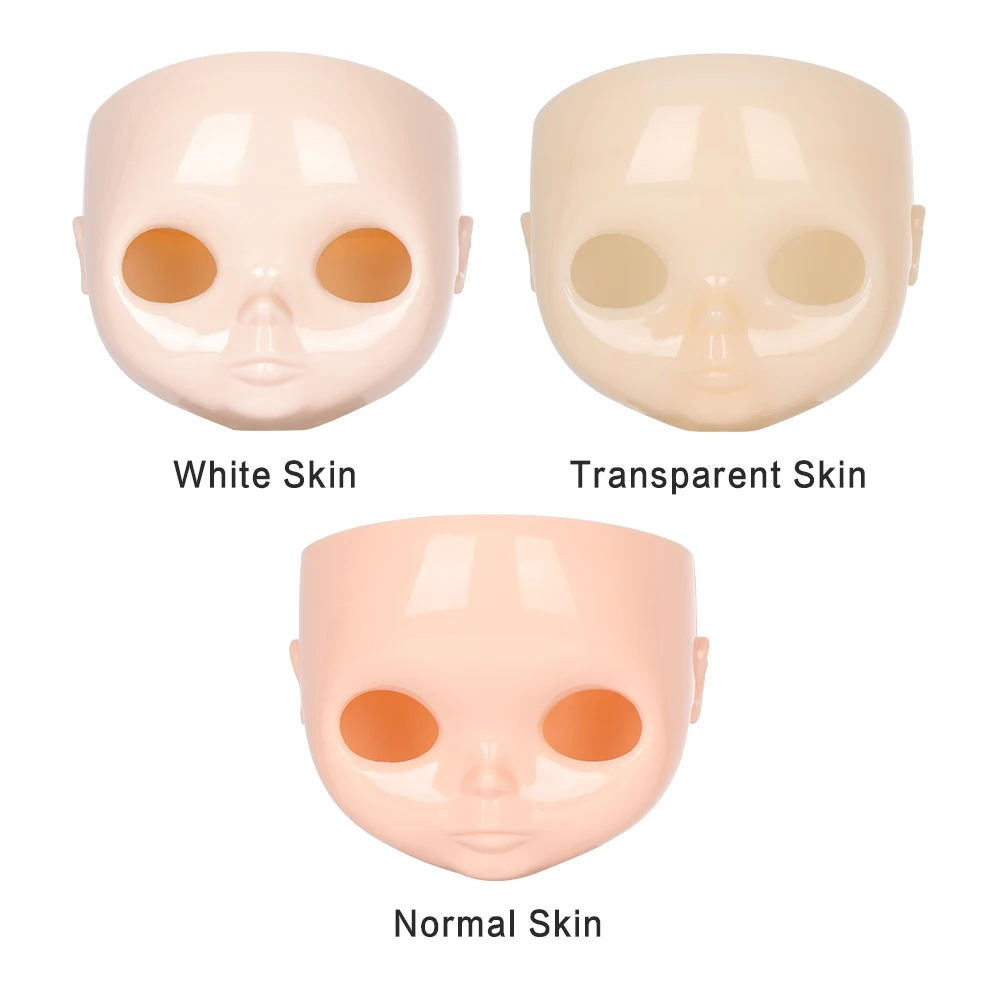 1PC 1/6 Blyth Doll Factory 30cm Plastic DIY Doll Faceplate Backplate No Makeup Screw Accessories