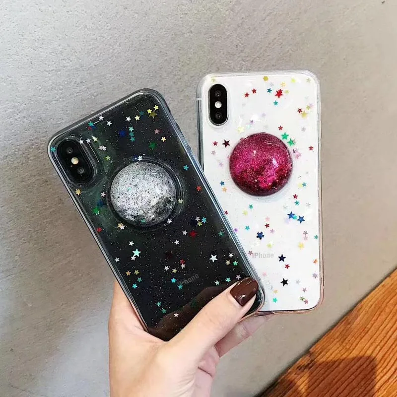 Zxtrby Crystal ball чехол для телефона iphone 6 S Plus 7 8 X XR XS Max блестящий порошок эпоксидная