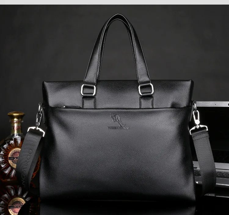 Кенгуру, известный бренд, мужская сумка-мессенджер, А4, для документов, мужской деловой портфель, 2018, новая кожаная сумка, мужская сумка