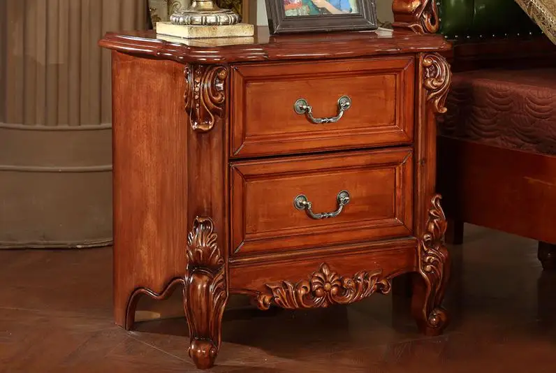 أثاث غرفة نوم ، الأمريكية خشب متين السرير خزائن ، اثنين درج الأدراج ، السرير الخزائن