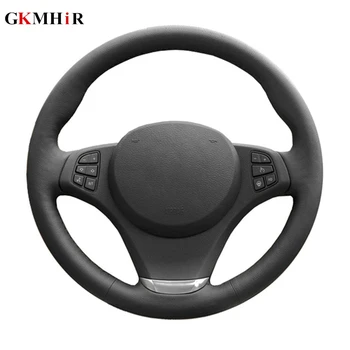 

GKMHiR DIY Artificial Leather Black Car Steering Wheel Cover for BMW E83 X3 2003-2012 E53 X5 2004-2008 Car Interior accessories