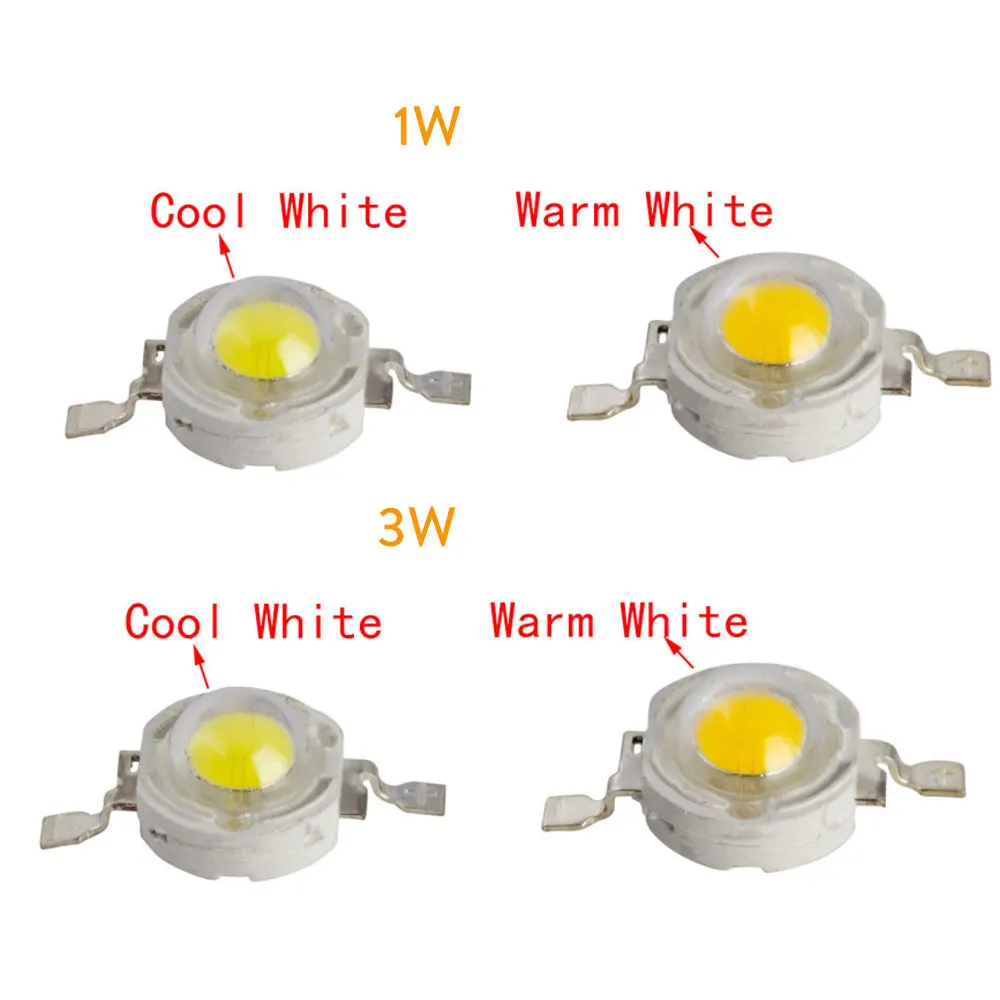 50 шт. 1 Вт 3 Вт 5 Вт 7 Вт Светодиодный светильник высокой мощности Светодиодный s чип COB SMD теплый белый для Точечный светильник лампа - Испускаемый цвет: 3W
