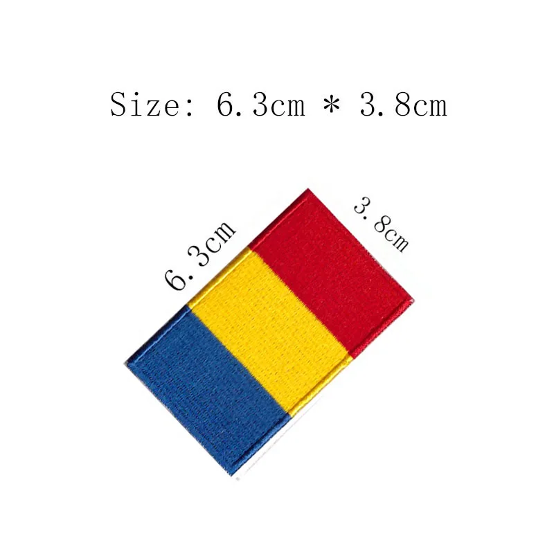 Румыния вышивной Флаг патч Бухарест Эмблема для мотоцикла пальто Утюг на шитье на левом, обхват груди, длина рукава