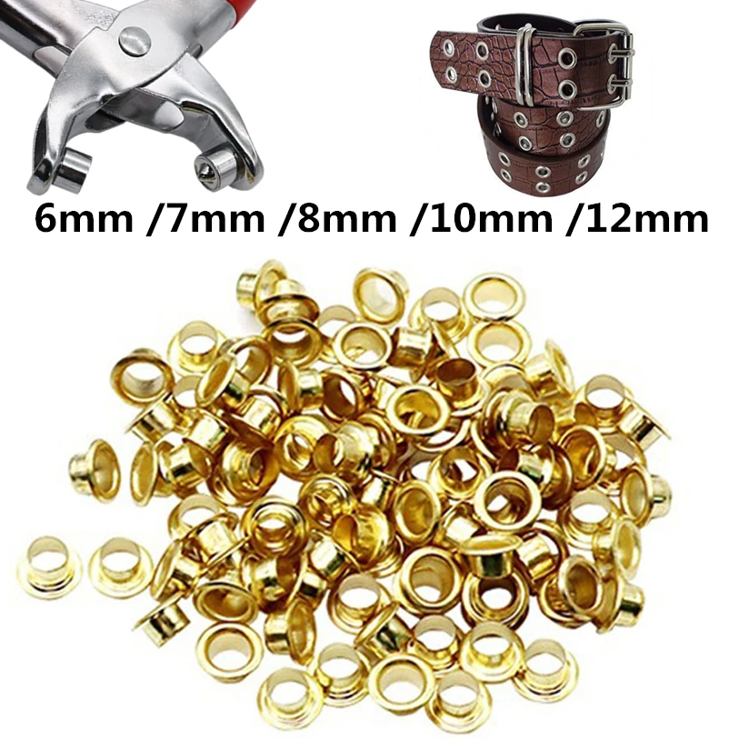 

6-12mm 100PC Scrapbook Eyelet Metal Eyelets For Scrapbooking DIY Embelishment for Homework Clothes Sewing Garment Eyelets 50MY03