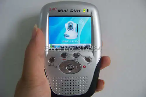 

Motion Detect 2.4G Wireless Receiver DVR Video Recorder 2.4Ghz Wireless palm monitor receiver