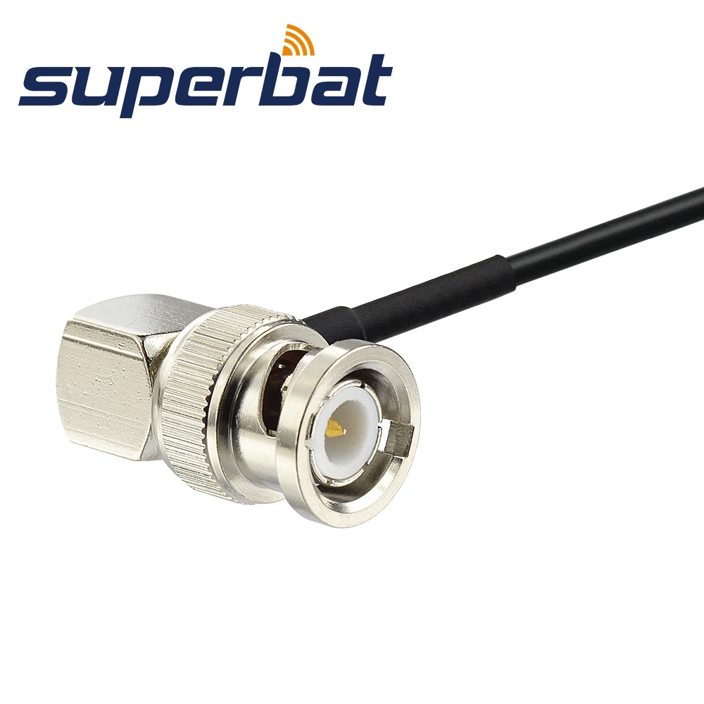 BNC Plug to Male Right Angle Pigtail Cable RG174