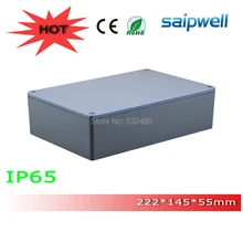 2015 Hot sale IP65 Extruded Aluminium Electronic Enclosure with 4 screws 222*145*55mm High Qulity