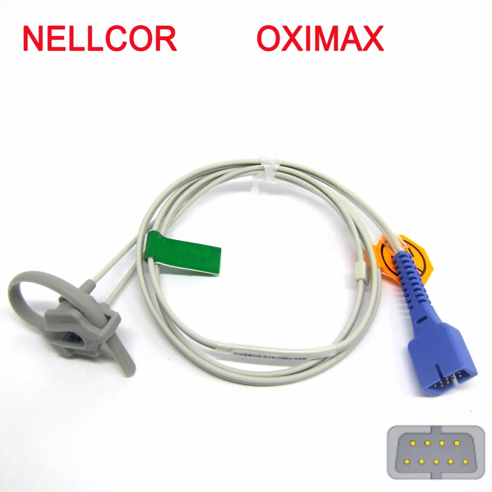 

Compatible NELLCOR oximax 9pin DB9 connector nellcor sensor neonatal silicone wrap spo2 sensor pulse probe