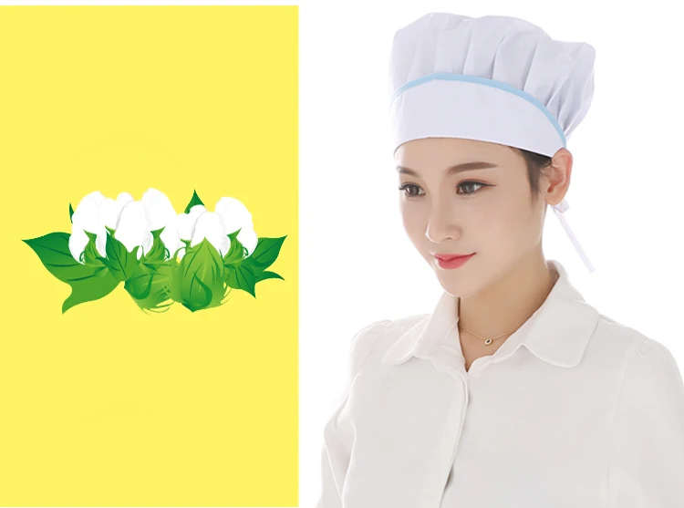 Chef Hat Female Kitchen Sanitation Cap Canteen Restaurant Food Bakery Baking Ventilation hat hotel uniform chefs hat