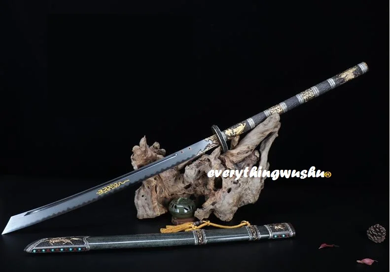 

Luxury Kangxi Dadao Qing Swords Wushu Swords Kangxi Sabre Combat Swords Zhanmadao