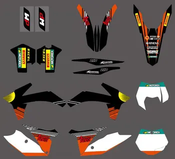 

NEW TEAM GRAPHICS STICKERS DECLAS BACKGROUNDS FIT FOR KTM 125 150 200 250 350 450 500 SX XC XCW SXF XCF EXC XCF-W 2011-2013