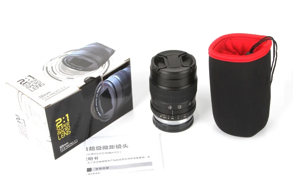 Макро ручная Фокусирующая линза для камер Sony Alpha a550 a700 a900 a55 a65 a580 60 мм 2:1