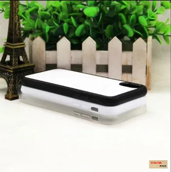 

DHL Freeshipping For IPhone X Case TPU+PC soft 2D Sublimation Blank Heat transfer Phone Cover Case