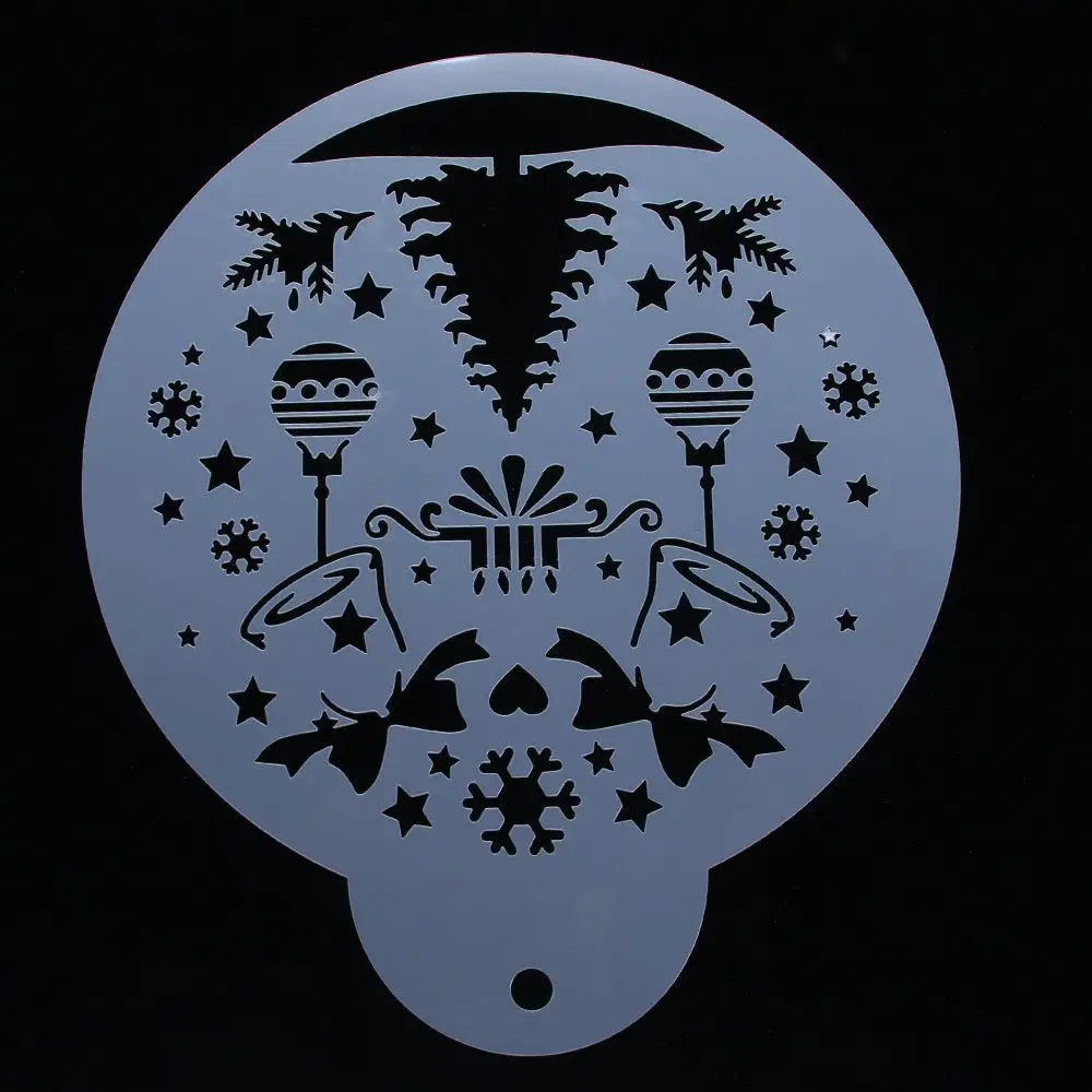 

5pcs Winter Happy Birthday Xmas Christmas Snowflakes Reusable Stencil Airbrush Painting Art Cake Spray Mold DIY Decor Crafts