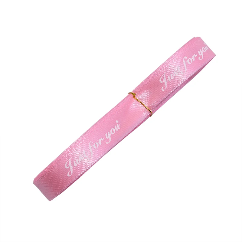 10 ярдов 10 мм "Just for you" дизайн подарочная упаковка лента ленты для свадебной вечеринки рождественские украшения DIY Упаковка подарков - Цвет: pink