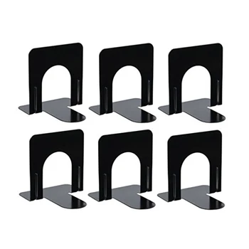 

HOT-Metal Bookends, Sturdy and Nonskid, Heavy Duty Metal Book Ends Supports for Books, DVDs, Magazines, Great for Office, Home