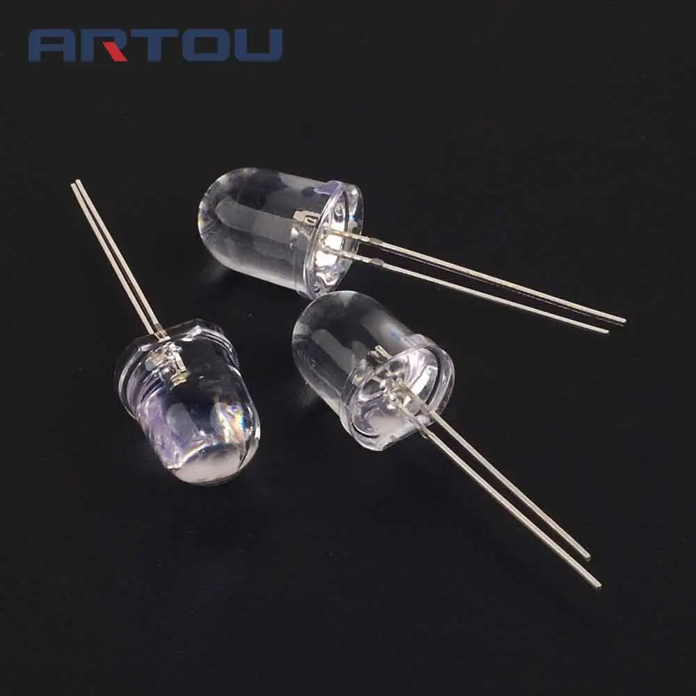 100 шт. ультраярсветодиодный белые светодиодные лампы 10 мм 3 2 4 в 20 мА|10mm white led|ultra