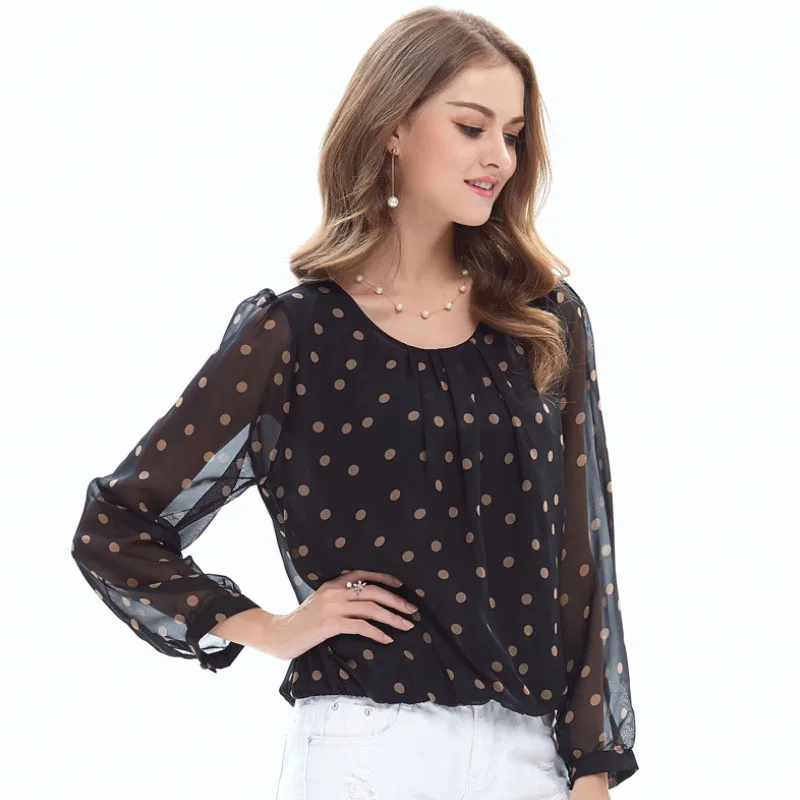 2019 Apring New Fashion Chiffon Blouses Women