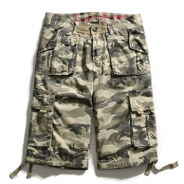 Mens Cargo Shorts Camo Bermuda Male 