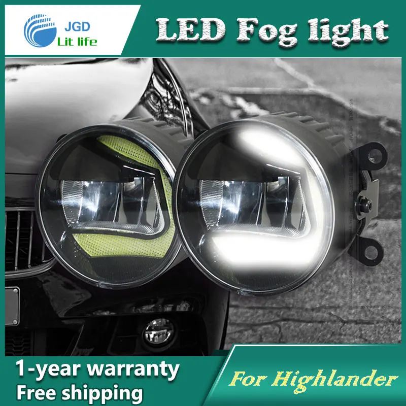 Super White LED Daytime Running Lights Case For Toyota Highlander 2009 13 Drl Light Bar Parking