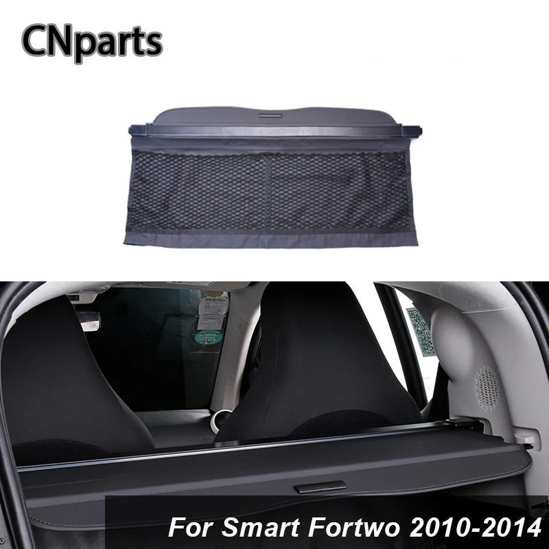

CNparts Car Rear Trunk Cargo Cover For Smart Fortwo 2010-2014 Car-styling Black Security Shield Shade Auto Accessories