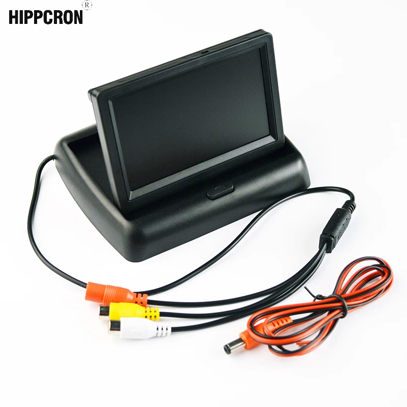 Hipppcron 4," Автомобильный Монитор складной цветной TFT-LCD монитор заднего вида автомобиля 4,3 дюймов парковочная система для камеры заднего вида автомобиля