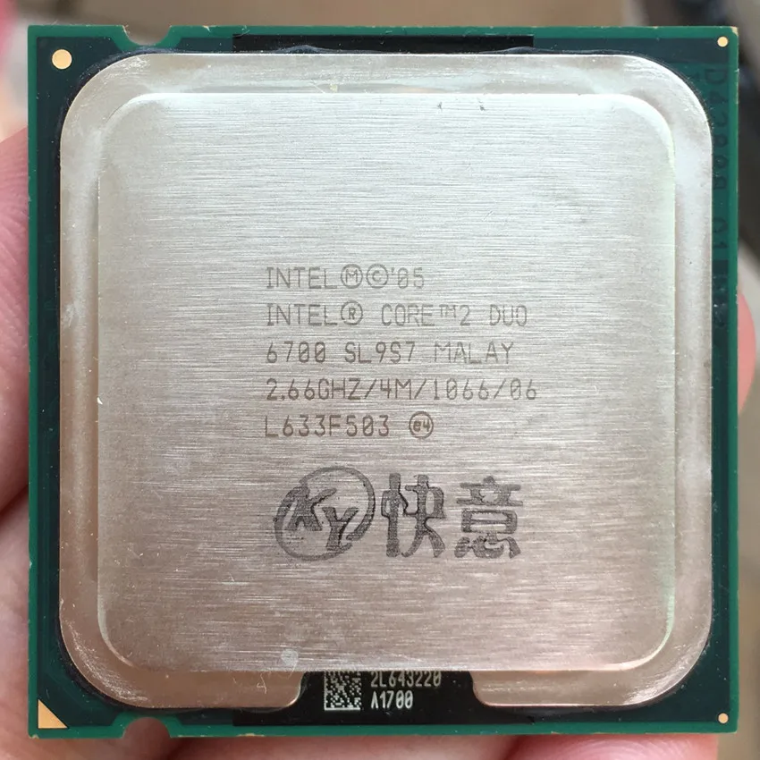 Intel Core2 Duo E6700(кэш-память 4м, 2,66 ГГц, 1066 мГц) Dual-Core Процессор LGA775 настольный процессор AliExpress Стандартный