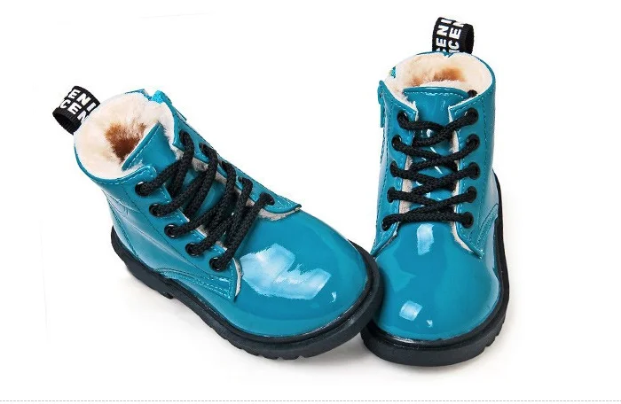 New 2017 Winter Children Shoes PU Leather Waterproof Martin Boots Kids Snow Boots Brand Girls Boys Rubber Boots Fashion Sneakers (16)