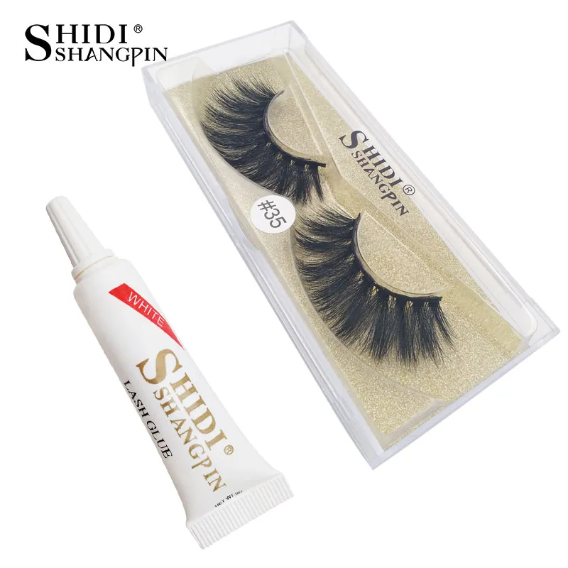 

SHIDISHANGPIN 3d mink false lashes hand made natural long eyelashes false eyelash faux cils natural long lashes with glue
