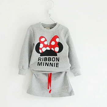 2019 baby clothes set Spring Girls clothing Minnie bow skirt suit children suit children suit wholesale children's skirt suits 2