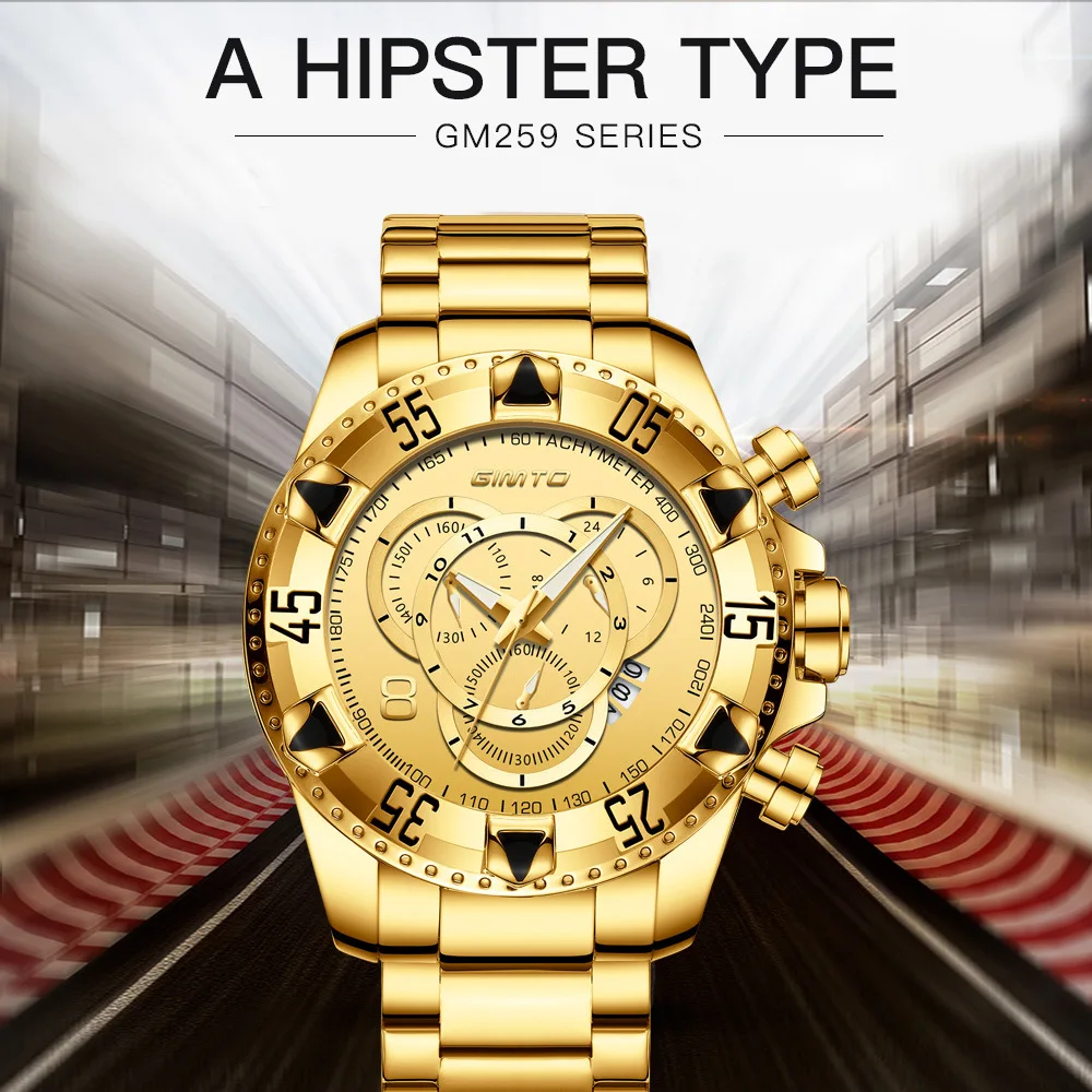 

Men Fashion Sport Quartz Clock Mens Watches Top Brand Luxury Business 3TM Waterproof Watch Special watch For Gift