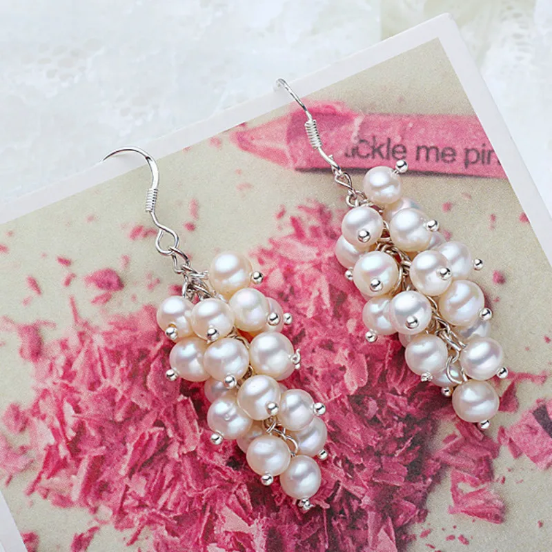 Earrings of Natural Freshwater Pearl Earrings Big Bohemia Drop Dangle Earrings for Women Girl Gift 2